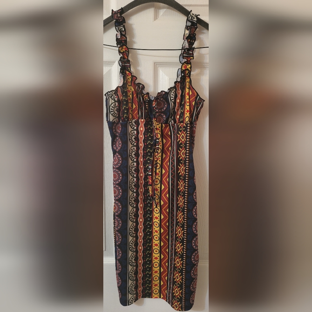 SHEIN Colorful Striped Mini Dress